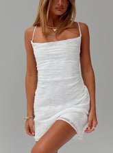 Celena Mini Dress White / Floral