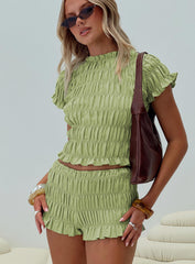 Most Wanted Shirred Set Green