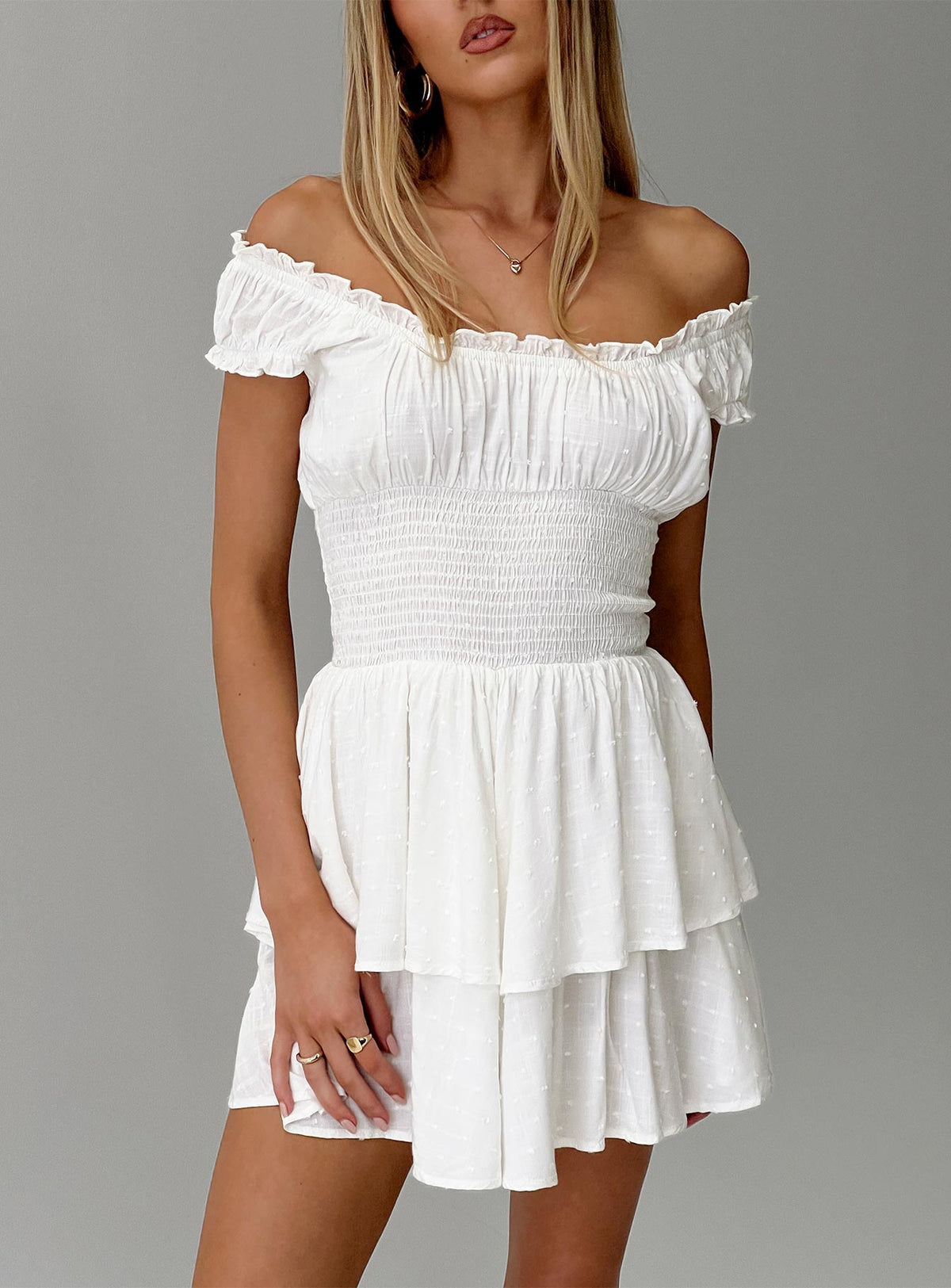 The Love Galore Romper White Lower Impact